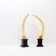 Paire de fausses défenses d'éléphant - 20ème siècle H:82cm