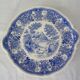 Round ceramic faience dish villeroy boch burgerland blue