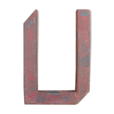 Letter sign - U - red
