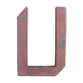 Letter sign - U - red