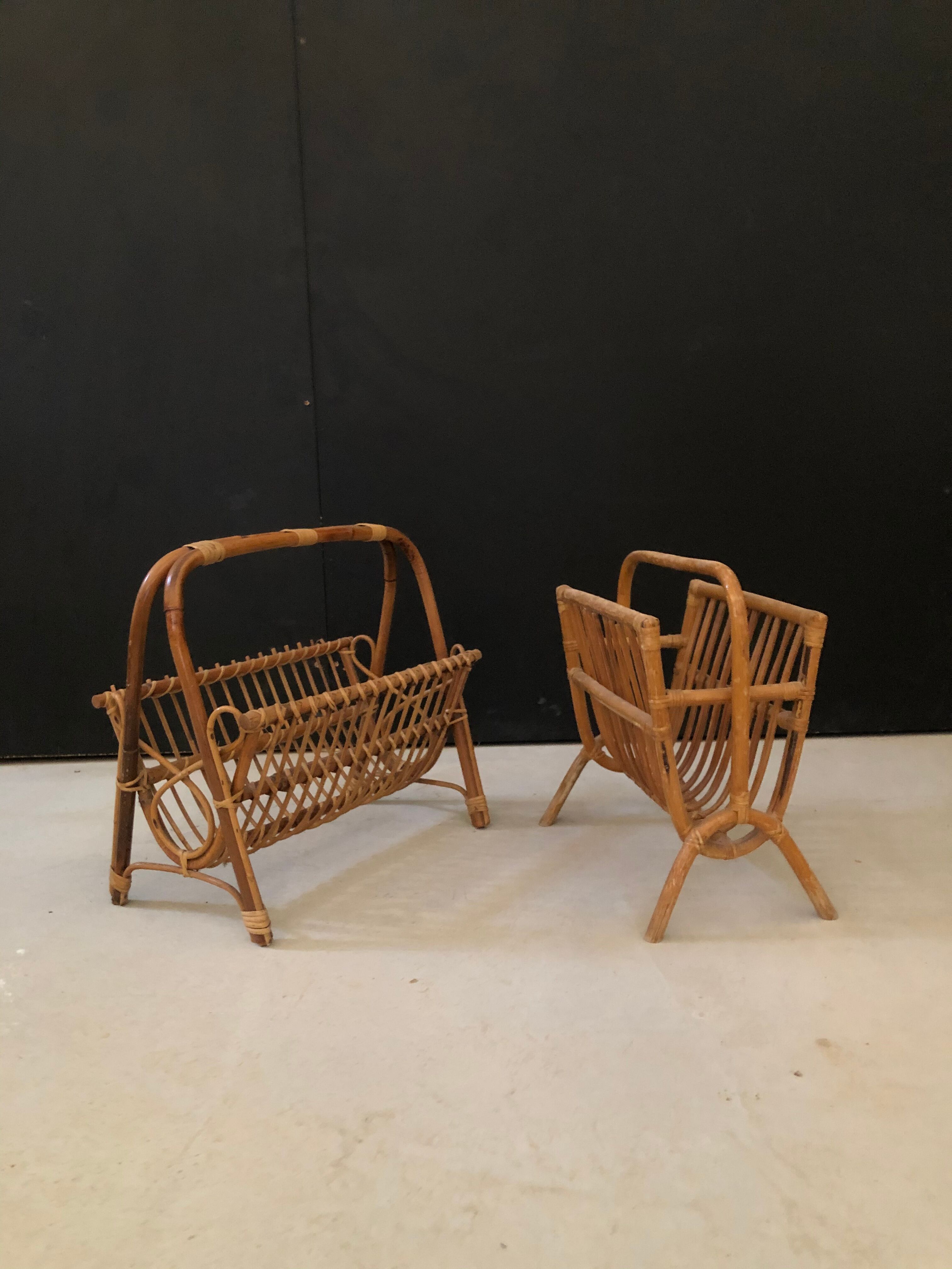 Pair of rattan review doors 1960