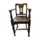 Black laqué wooden armchair