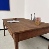 Vintage farm table with 2 large drawers