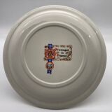 6 cheese plates "Faïence de St-Amand"