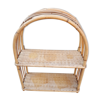 Rattan shelf