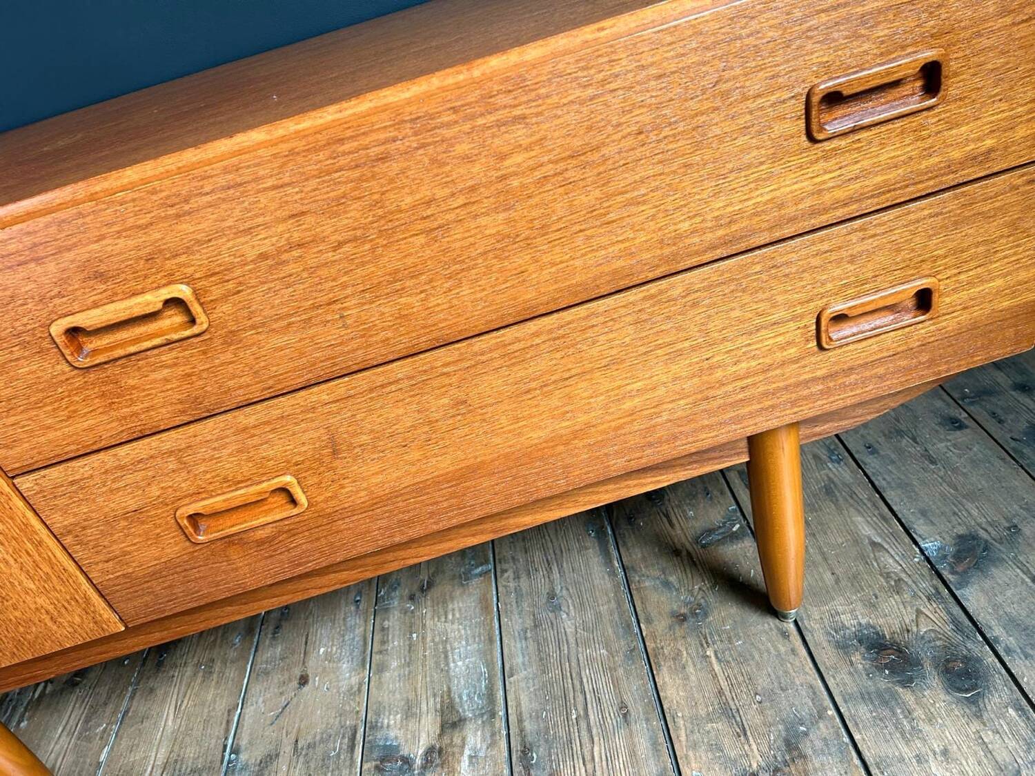 Vintage teak sideboard in Scandinavian design, antique TV stand