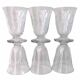 6 wine glasses carved with lily of the valley sprigs