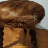Duo of cowhide stools
