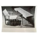 Original photo of furniture by Karl Erik Ekselius / Sweden, 1952