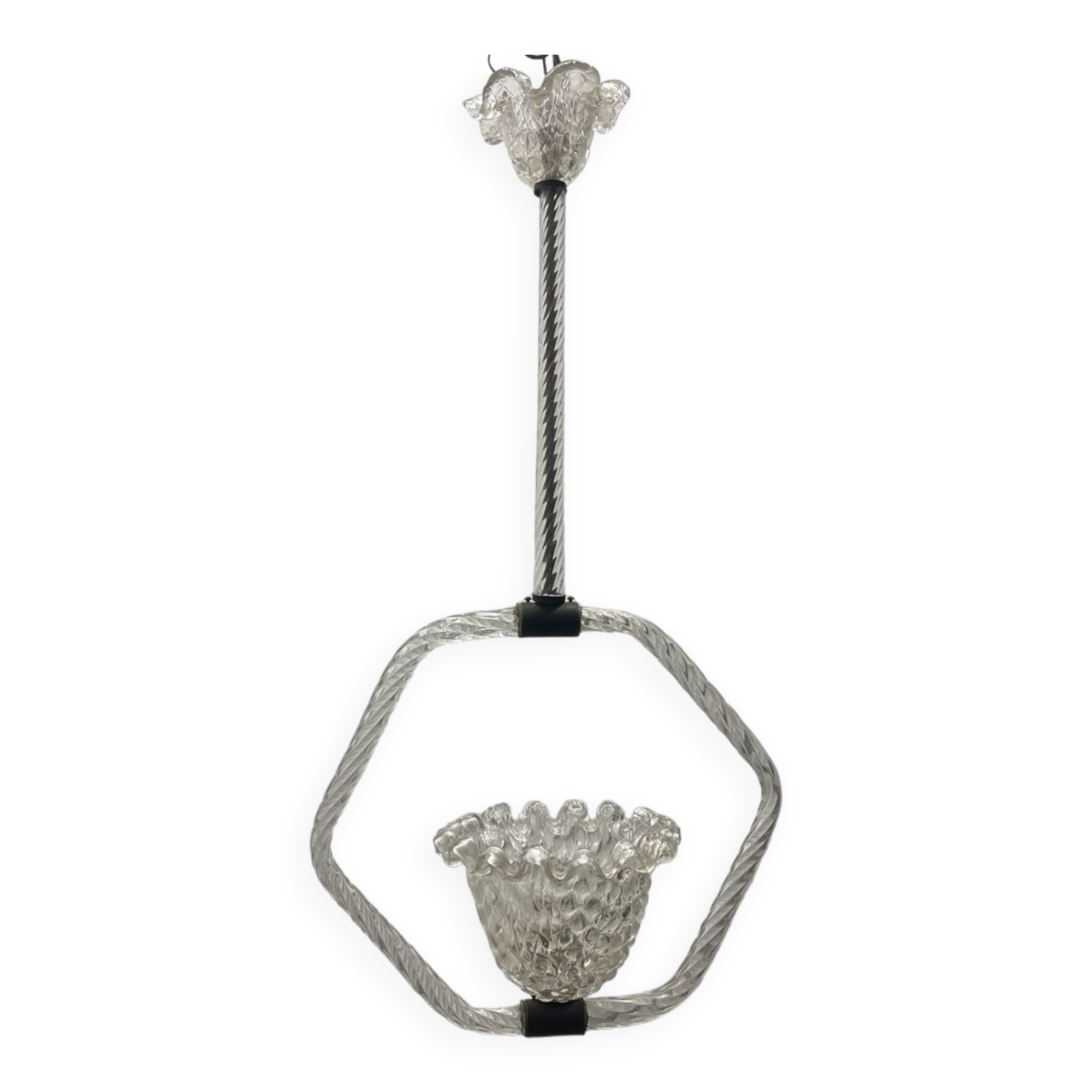 Murano Glass Light Pendant by Ercole Barovier 1940’s