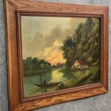 Julien Chatelin: large oil painting on canvas circa 1880