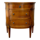 Commode demi-lune 3 tiroirs en merisier style Louis XVI