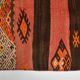 Tapis kilim vintage turc rayé rouge et marron, 87x127 cm