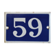 Enamelled street sign, number 59