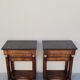 Pair of empire consoles in mahogany and 19th century marble