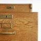 Vintage Industrial English Oak Filing Cabinet with Drawers, 1920s