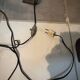Wrought iron floor lamp/torchere 1950