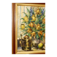 Oil painting on Swedish canvas from the mid-century "Floral Still Life" by Lars DraabyeK -- Vintage and framed.