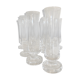 Set of 10 Scandinavian champagne flutes in half crystal sounding 1960