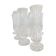 Set of 10 Scandinavian champagne flutes in half crystal sounding 1960