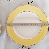 Yellow dessert service in Lunéville earthenware, Jonquille model