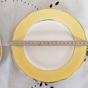 Yellow dessert service in Lunéville earthenware, Jonquille model
