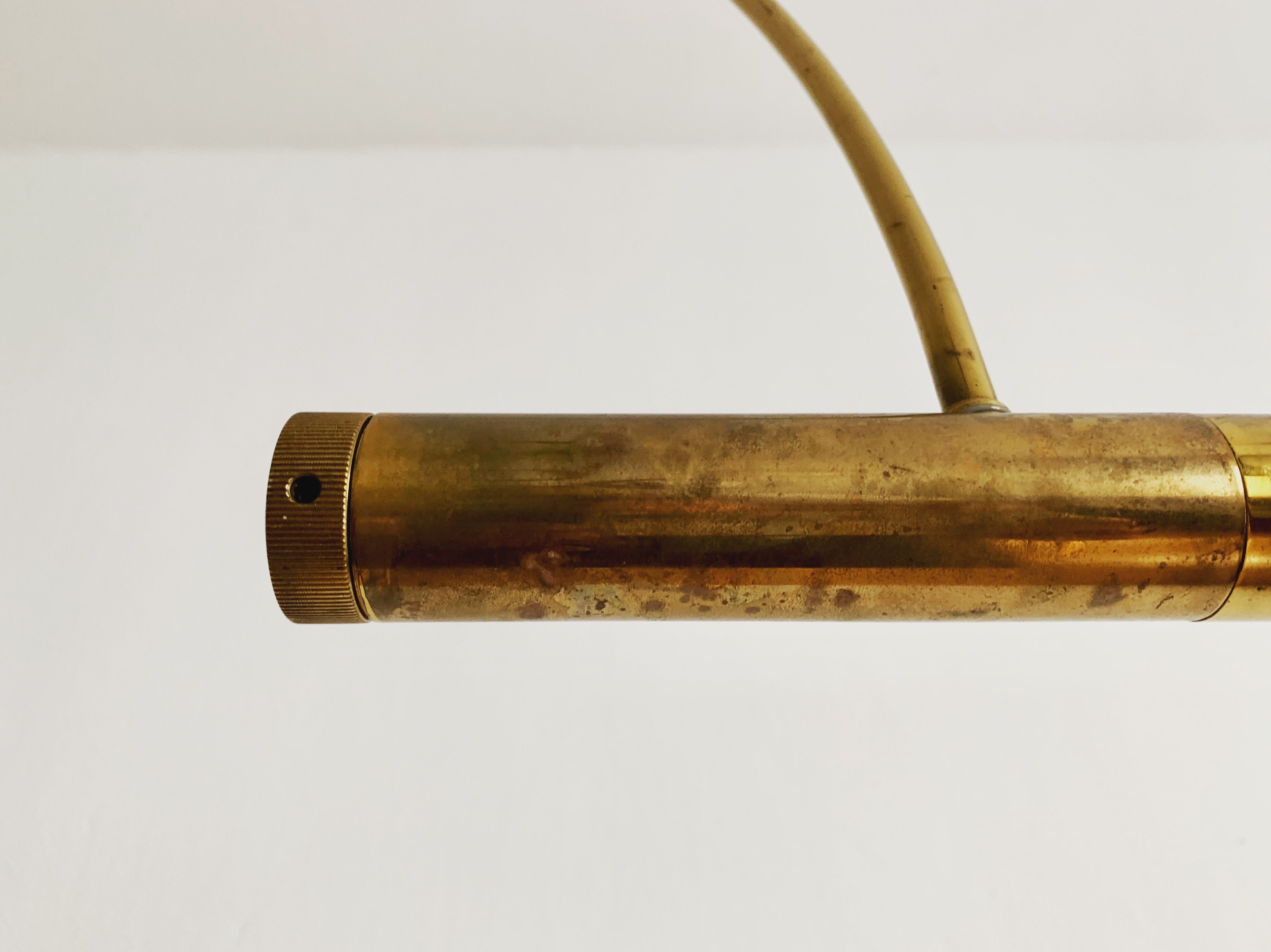 stunning Mid Century Modern brass UNA arc lamp by Florian Schulz