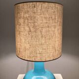 Mid-Century Blue Ceramic Table Lamp