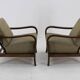 1930s Pair of Art Deco Armchairs in Walnut Finish, Czechoslovakia