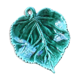 Green ceramic leaf cup