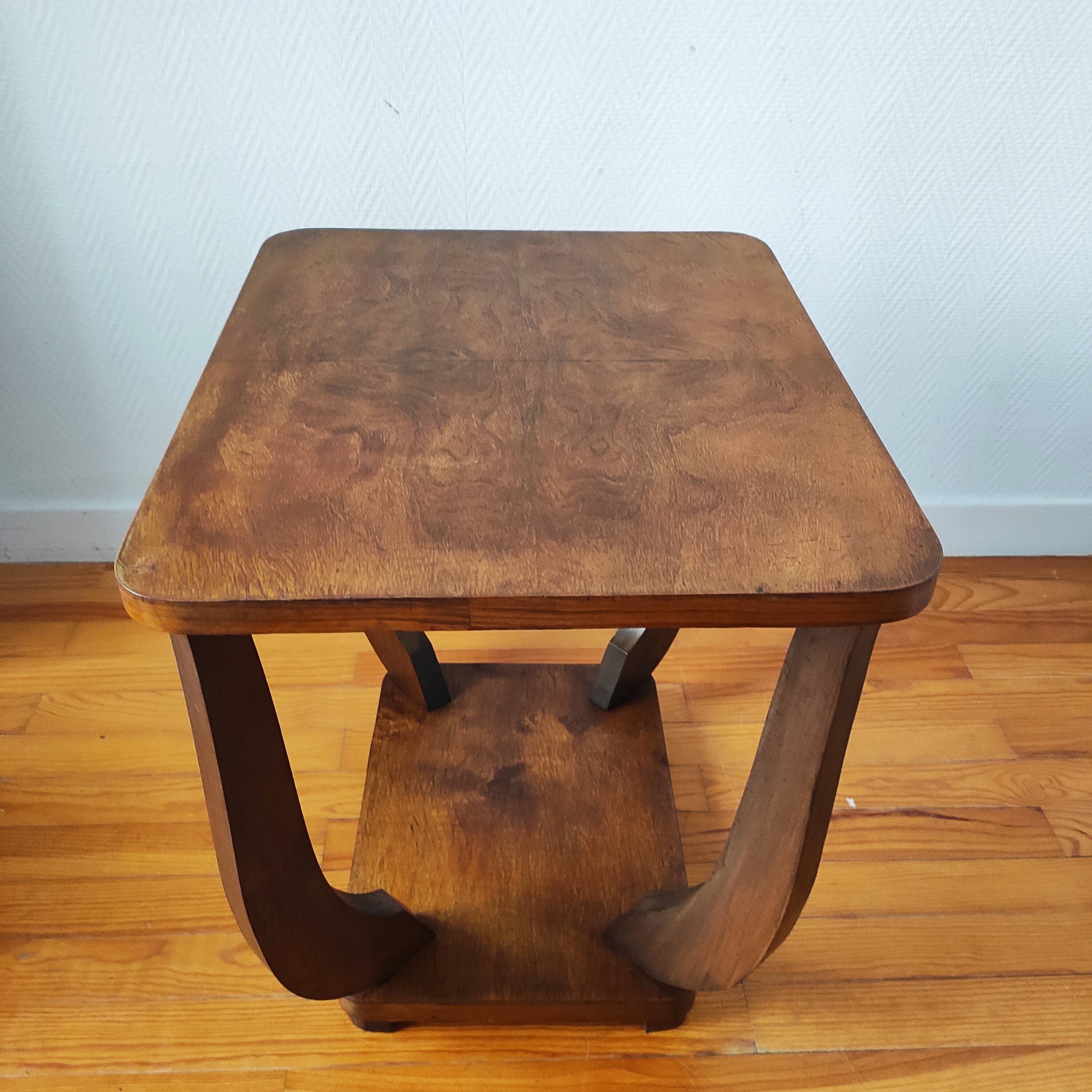 Art Deco wooden side table, circa 1940