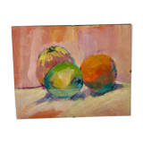 Acrylic painting 3 apples