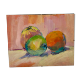 Acrylic painting 3 apples