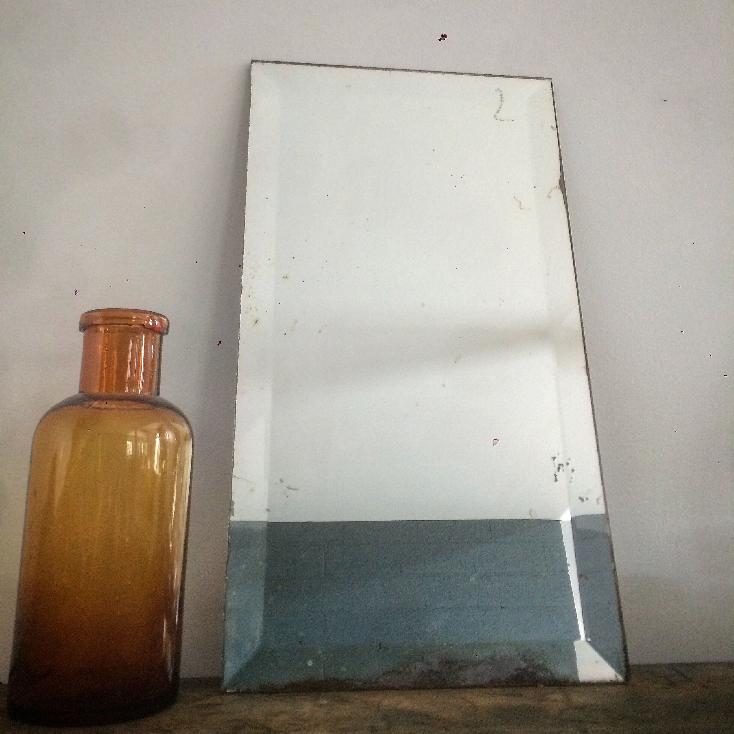 Old bevelled mirror 51x27,5cm