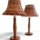 Pair of 1960s Swedish Pine Table Lamps by Ikea — Mid-Century Organic Modern