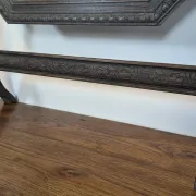 Antique octagonal full-length mirror in carved wood – Bevelled glass