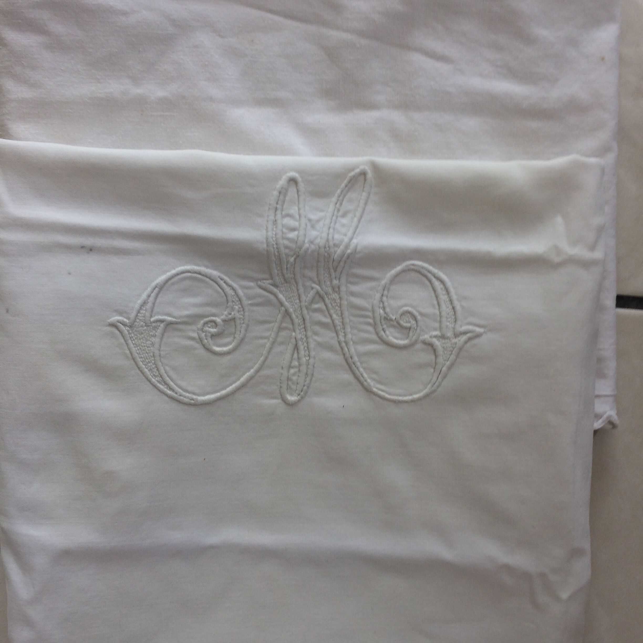Mismatched pair of pillowcases