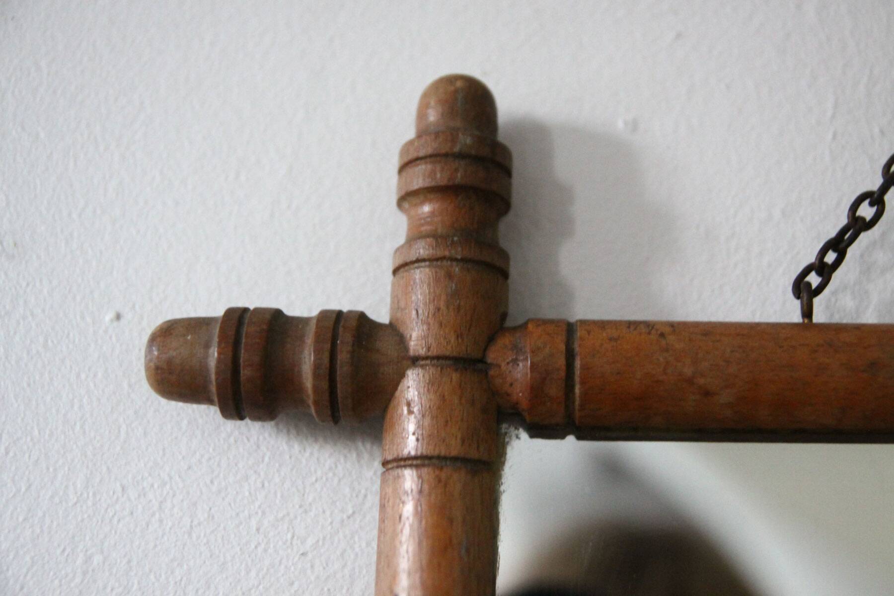Miroir en bois effet bambou