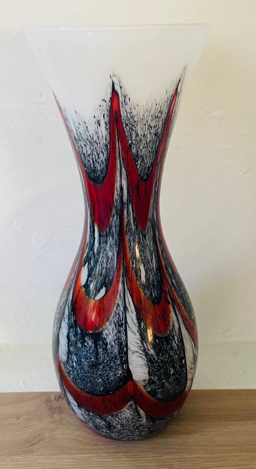 Murano opaline vase Popart 70's