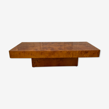 Table basse en loupe d’orme, 1970s