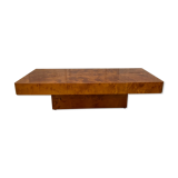 Table basse en loupe d’orme, 1970s