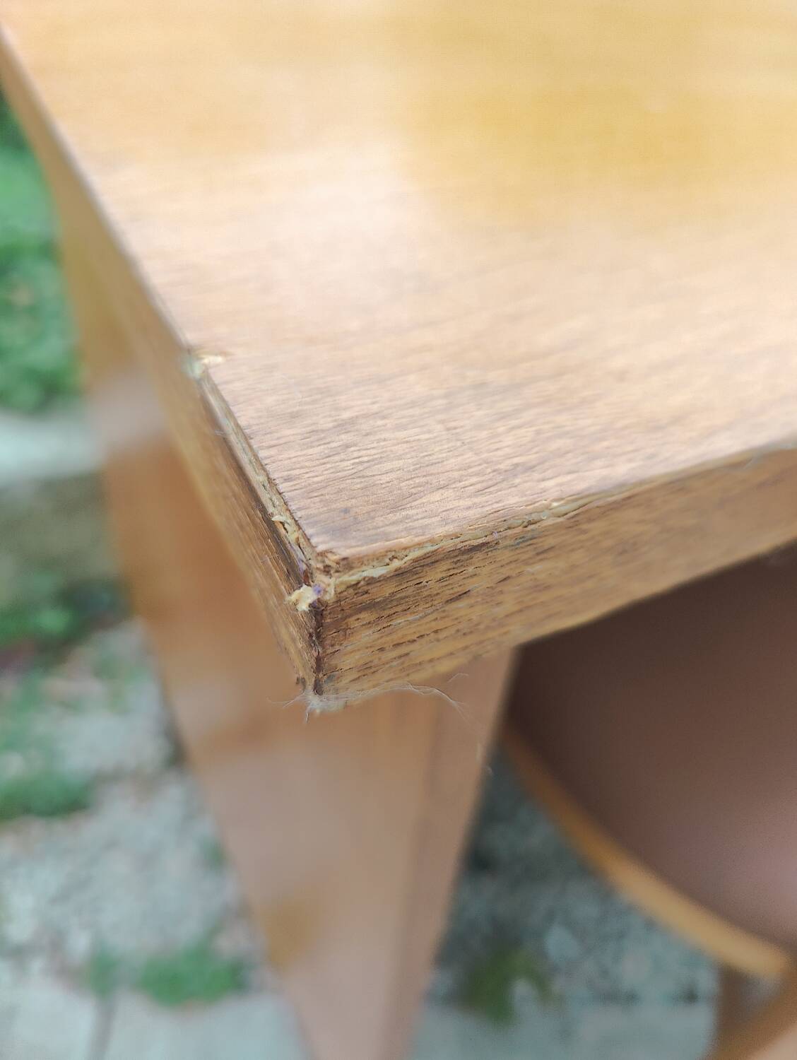 Desk and chair in blond oak 1950s/1960s