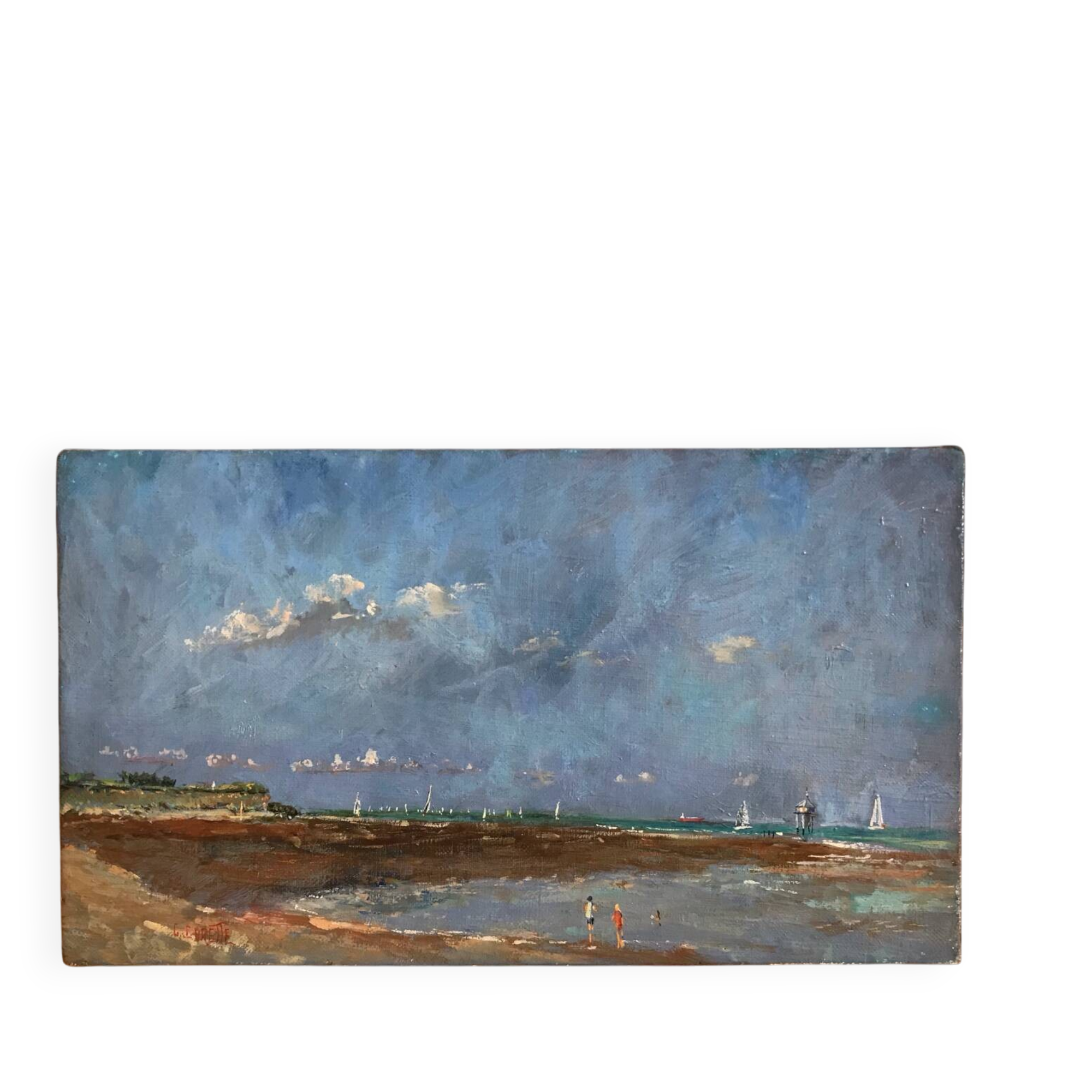 Oil on canvas by Gérard CARETTE (1943-2023). La Rochelle