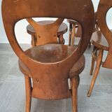 Ensemble table de ferme et 6 chaises Mouettes de Baumann