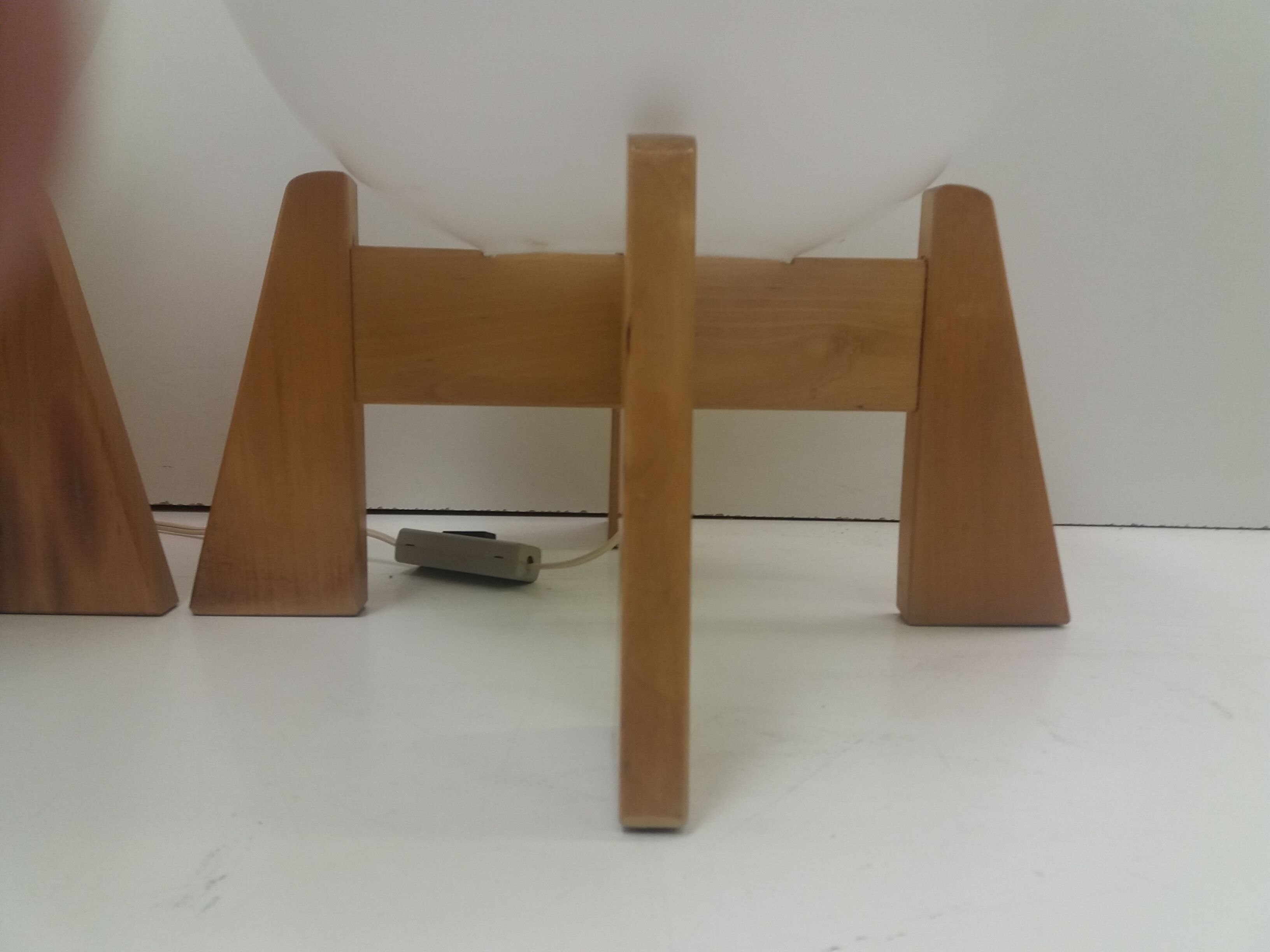 1960 two uluv floor lamps, czechoslovakia