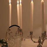 Pair of triangular 3-light candlesticks