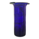 Blue blown glass vase.