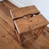 Antique wooden farm stool