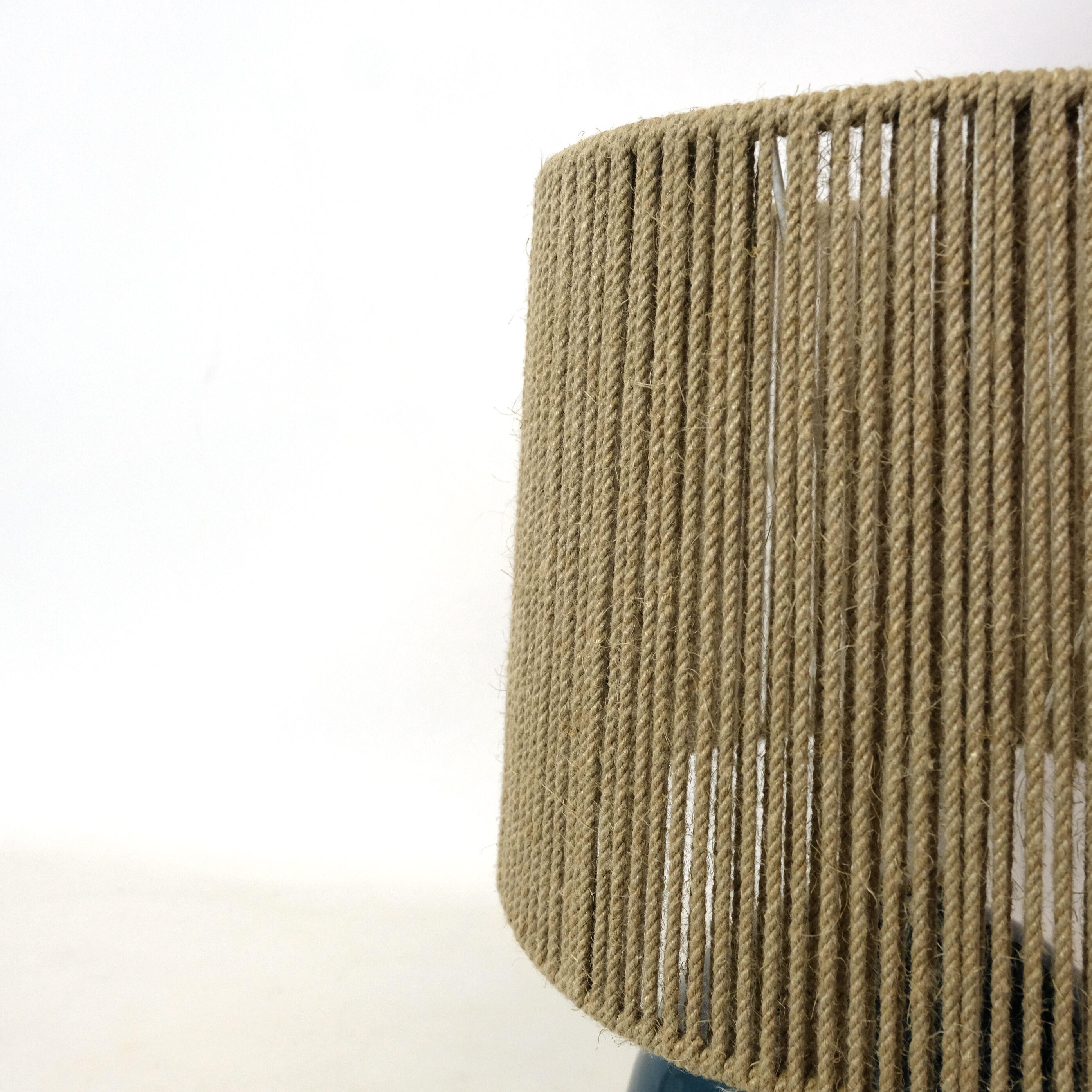 Blue glazed ceramic lamp