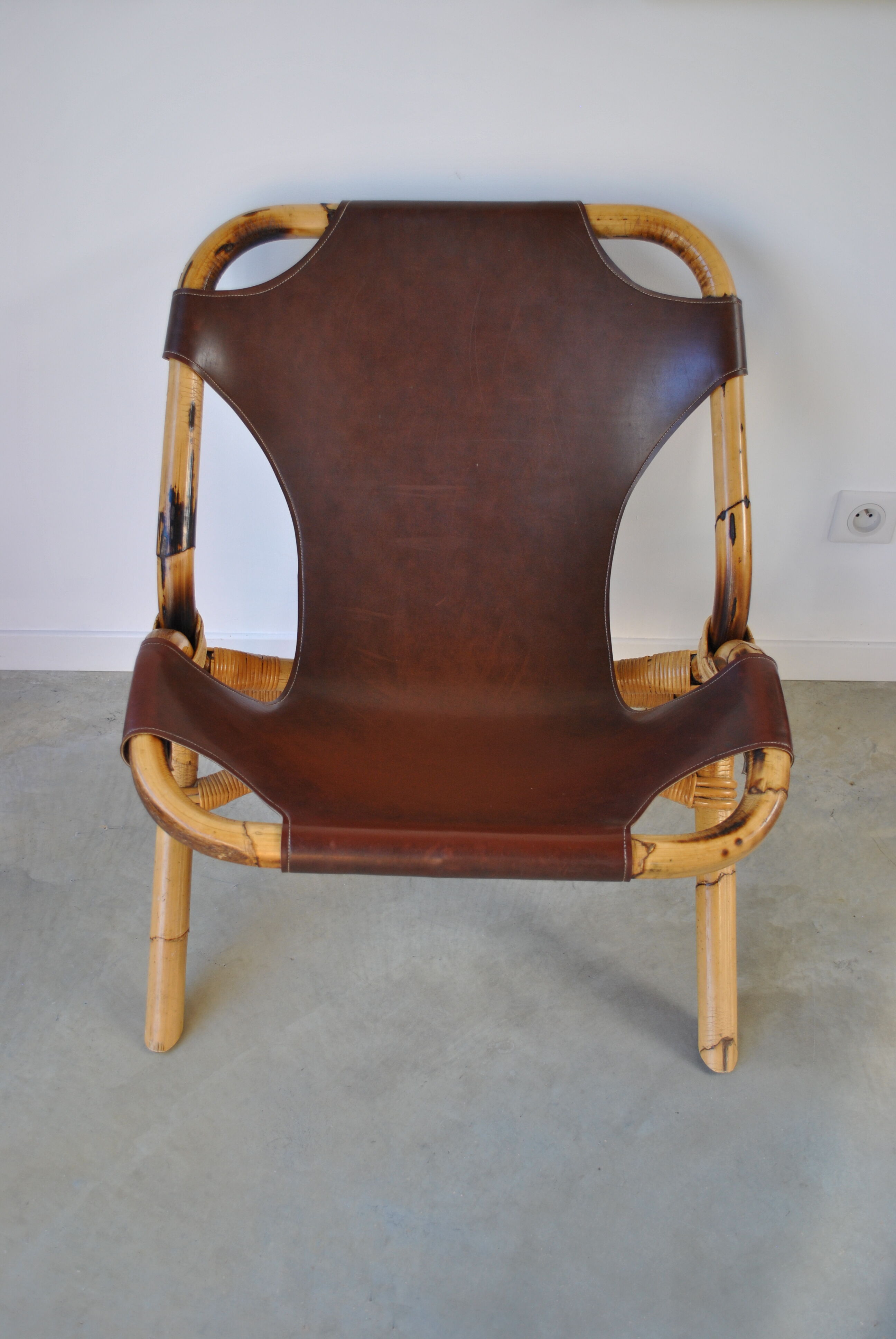 Fauteuil cuir Rohé Noordwolde 1960